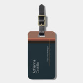 Minimalistisch modern bagagelabel (Voorkant verticaal)