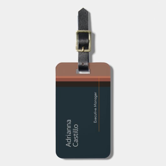 Minimalistisch modern bagagelabel (Voorkant verticaal)