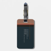 Minimalistisch modern bagagelabel (Achterkant verticaal)