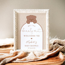 Minimalistisch Modern Barly Wait Brown Baby shower