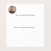 Minimalistisch modern bedrijf Logo QR code gevouwe Visitekaartje (Binnenkant ongevouwen)