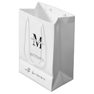 Minimalistisch modern bedrijfsmatig Logo monogram Medium Cadeauzakje