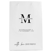 Minimalistisch modern bedrijfsmatig Logo monogram Medium Cadeauzakje (Voorkant)