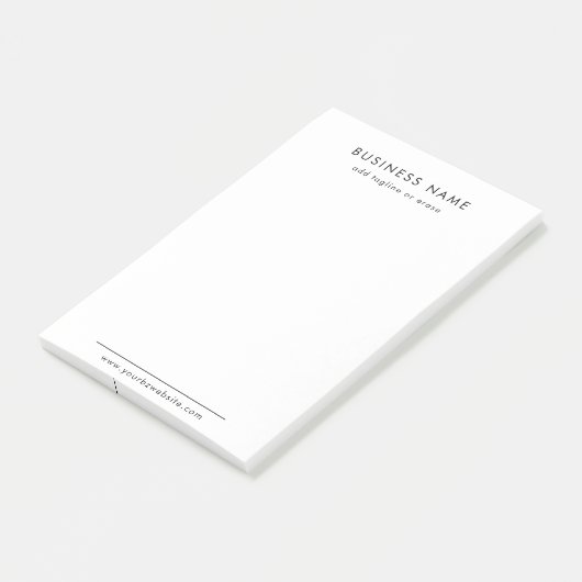 Minimalistisch modern bedrijfsnaam zwart-wit post-it® notes (Schuin)