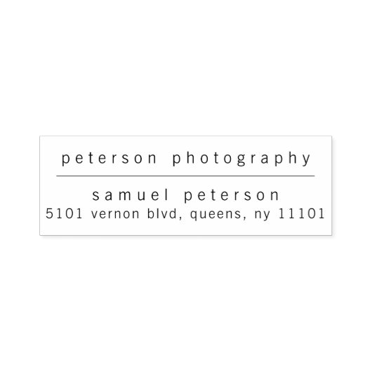 Minimalistisch modern bedrijfsretouradres  zelfinktende stempel (Design)