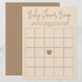 Minimalistisch modern beer Baby shower Bingo Game Kaart (Voorkant / Achterkant)