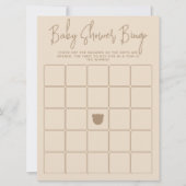 Minimalistisch modern beer Baby shower Bingo Game Kaart (Voorkant)
