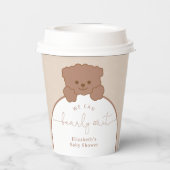 Minimalistisch modern Beer Baby shower Papieren Bekers (Achterkant)