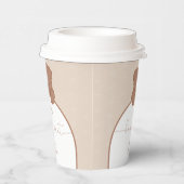 Minimalistisch modern Beer Baby shower Papieren Bekers (Rechts)