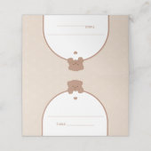 Minimalistisch modern Beer Baby shower Plaatskaartje (Buitenkant ongevouwen)