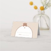 Minimalistisch modern Beer Baby shower Plaatskaartje (Achterkant)