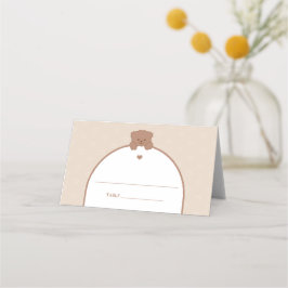 Minimalistisch modern Beer Baby shower Plaatskaartje