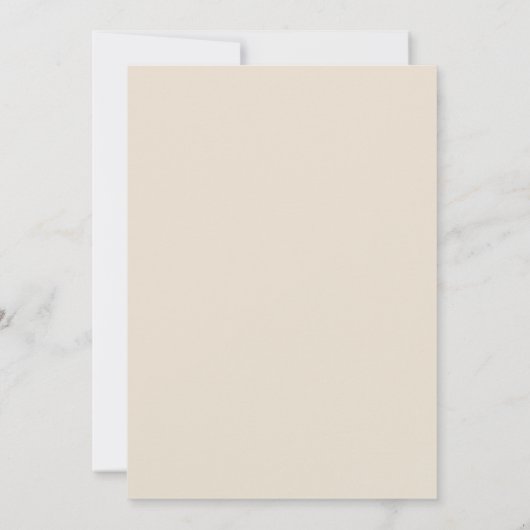 Minimalistisch modern beige Beer neutraal Baby sho Kaart (Achterkant)