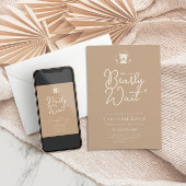 Minimalistisch modern beige Beer neutraal Baby sho Kaart