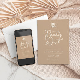 Minimalistisch modern beige Beer neutraal Baby sho Kaart