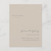 Minimalistisch Modern Beige Taupe Script Sla de da Briefkaart (Voorkant)