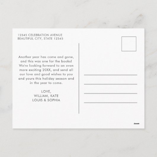 Minimalistisch Modern Beste Okayest Jaar Ooit Foto Feestdagenkaart (Achterkant)