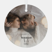 Minimalistisch modern betrokken Photo Ornament (Achterkant)