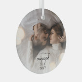 Minimalistisch modern betrokken Photo Ornament (Voorkant Rechts)