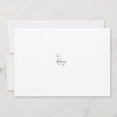 Minimalistisch modern bij laatste kalligrafie save the date (Achterkant)