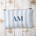 Minimalistisch modern blauw Initiaal monogram Etui<br><div class="desc">Creëer uw eigen gepersonaliseerde cosmetische en make-up tas met moderne minimalistische initialen en script kalligrafie monogram naam.</div>