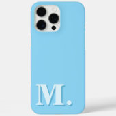 Minimalistisch modern blauw monogram Initiaal Case-Mate iPhone Case (Achterkant)