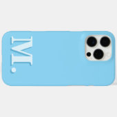 Minimalistisch modern blauw monogram Initiaal Case-Mate iPhone Case (Achterkant (horizontaal))