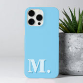 Minimalistisch modern blauw monogram Initiaal Case-Mate iPhone Case