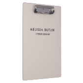 Minimalistisch modern Blush beige klembord (Rechts)