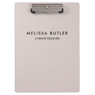 Minimalistisch modern Blush beige klembord