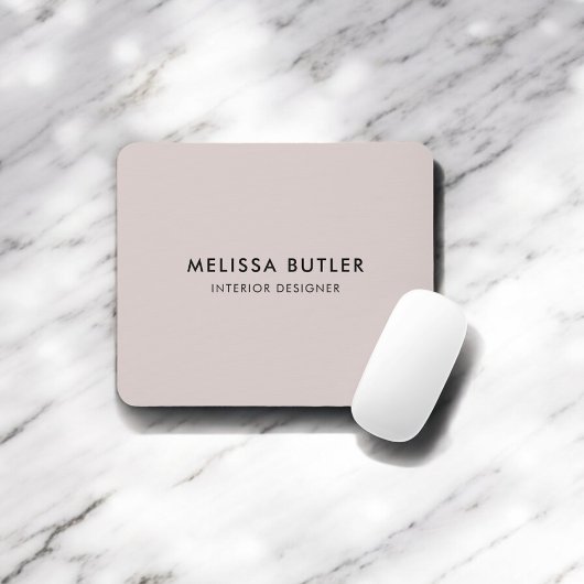 Minimalistisch Modern Blush Beige Muismat