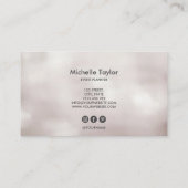 Minimalistisch modern blush parel handtekening scr visitekaartje (Achterkant)