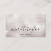 Minimalistisch modern blush parel handtekening scr visitekaartje (Voorkant)