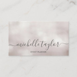Minimalistisch modern blush parel handtekening scr visitekaartje