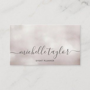Minimalistisch modern blush parel handtekening scr visitekaartje