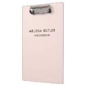 Minimalistisch modern Blush Pink klembord (Links)
