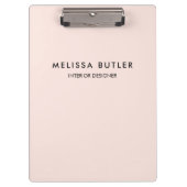 Minimalistisch modern Blush Pink klembord (Voorkant)