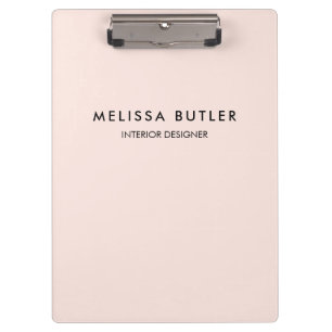 Minimalistisch modern Blush Pink klembord