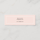 Minimalistisch Modern Blush Pink Mini Visitekaartje (Achterkant)