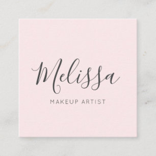 Minimalistisch Modern Blush Pink Vierkante Visitekaartje