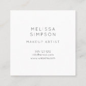 Minimalistisch Modern Blush Pink Vierkante Visitekaartje (Achterkant)