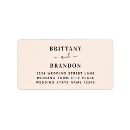 Minimalistisch modern Blush Pink Weddenschap Etiket