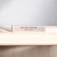 Minimalistisch modern Blush Roze Desk Name Bord