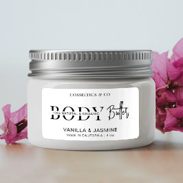 Minimalistisch Modern Body Butter Jar Cosmetisch P Etiket