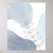 Minimalistisch modern Boho Abstract Art Print Post (Voorkant)