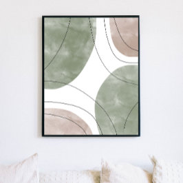 Minimalistisch modern Boho Abstract Art Print Post