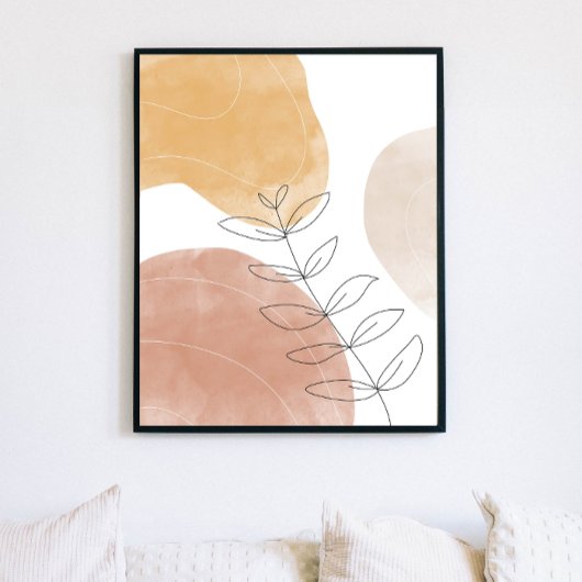 Minimalistisch modern Boho Abstract Art Print Post