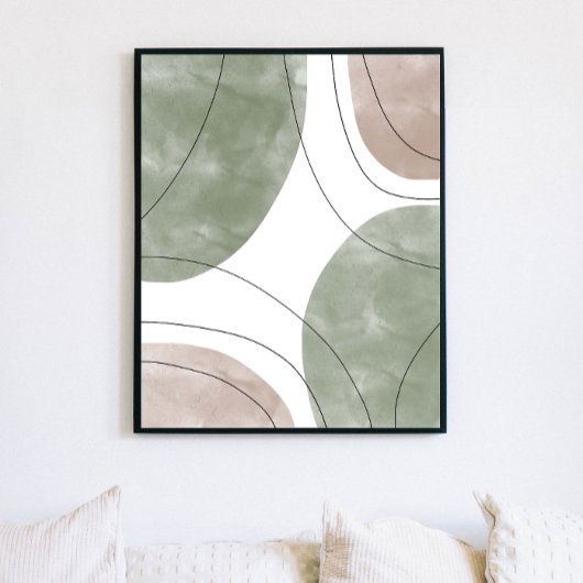 Minimalistisch modern Boho Abstract Art Print Post