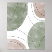 Minimalistisch modern Boho Abstract Art Print Post (Voorkant)