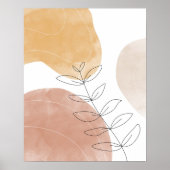 Minimalistisch modern Boho Abstract Art Print Post (Voorkant)